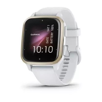 Garmin Venu Sq 2, krém arany / fehér szilikon szíj