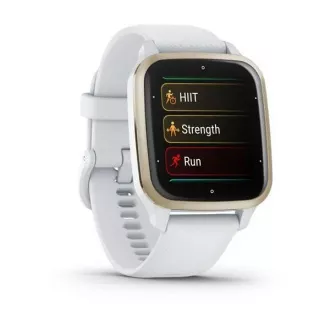 Garmin Venu Sq 2, krém arany / fehér szilikon szíj