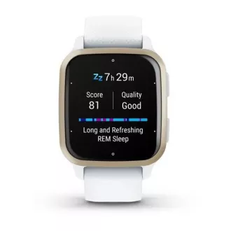 Garmin Venu Sq 2, krém arany / fehér szilikon szíj