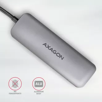 AXAGON HMC-HCR3A, USB 3.2 Gen 1 hub, 3x USB-A port, HDMI 4k/30Hz, SD/microSD, USB-C kábel 20cm