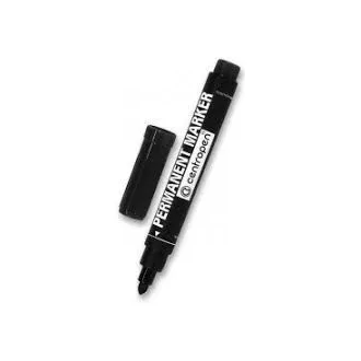 Marker Centropen 8566 tartós fekete hengeres hegy 2,5mm