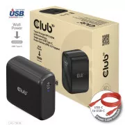 Club3D utazási töltő 100W GAN technológia, USB-IF TID tanúsítvánnyal, USB Type-C, Power Delivery(PD) 3.0 támogatással