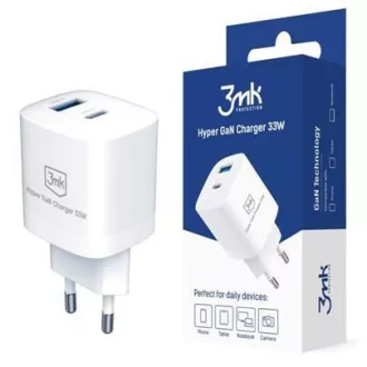 3mk hálózati töltő - Hyper GaN töltő 33W, fehér 3mk hálózati töltő - Hyper GaN töltő 33W, fehér