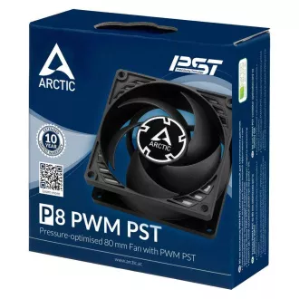 ARCTIC ventilátor P8 PWM PST 80 x 80 x 25mm, fekete