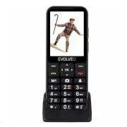 EVOLVEO EasyPhone LT, mobiltelefon idősek számára töltőállvánnyal, fekete színű - Használt