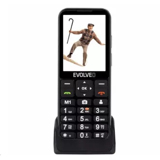 EVOLVEO EasyPhone LT, mobiltelefon idősek számára töltőállvánnyal, fekete színű - Használt EVOLVEO EasyPhone LT, mobiltelefon idősek számára töltőállvánnyal, fekete színű - Használt
