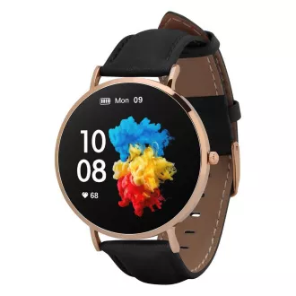 Garett Smartwatch Verona arany, fekete szíjjal - Használt