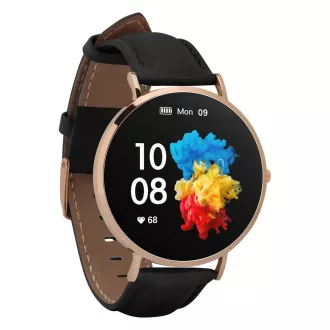 Garett Smartwatch Verona arany, fekete szíjjal
