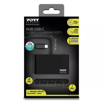 PORT hub USB-C 3x USB-C 3.1 porttal   1x USB-C 100 W-os PD-vel