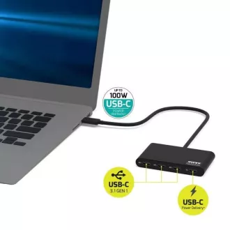 PORT hub USB-C 3x USB-C 3.1 porttal   1x USB-C 100 W-os PD-vel