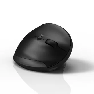 PORT függőleges vezeték nélküli ergonomikus egér, BT, 2, 4 GHz, USB-A/C, jobbkezes, fekete