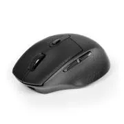 PORT újratölthető egér kettős vezeték nélküli csatlakozással, BT, 2, 4 GHz, USB-A/C, fekete