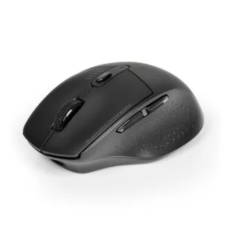 PORT újratölthető egér kettős vezeték nélküli csatlakozással, BT, 2, 4 GHz, USB-A/C, fekete