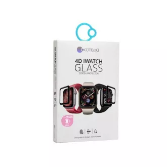 COTECi 4D fekete peremű teljes ragasztóüveg Apple Watch 8 - 45mm-es órához