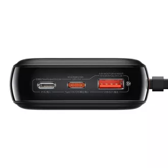 Baseus Qpow Pro digitális kijelzős gyorstöltő Power Bank 20000mAh 20W iP Fekete