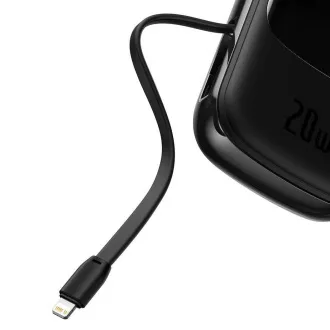 Baseus Qpow Pro digitális kijelzős gyorstöltő Power Bank 20000mAh 20W iP Fekete