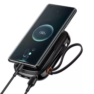 Baseus Qpow Pro digitális kijelzős gyorstöltő Power Bank 20000mAh 20W iP Fekete