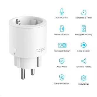 TP-Link Tapo P115(1-pack)(EU) intelligens WiFi mini konnektor (3680W, 16A, 2, 4 GHz, BT)