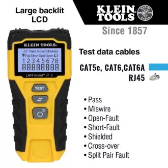 KLEIN TOOLS - LAN Scout ® Junior 2 kábeltesztelő készülék KLEIN TOOLS - LAN Scout ® Junior 2 kábeltesztelő készülék