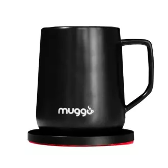 Muggo QI intelligens fűtött bögre - fekete