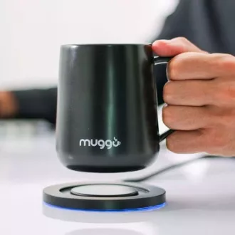 Muggo QI intelligens fűtött bögre - fekete