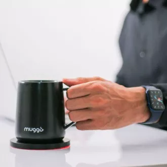 Muggo QI intelligens fűtött bögre - fekete