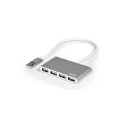 PORT USB HUB, 4x USB 2.0, szürke