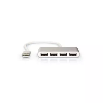 PORT USB HUB, 4x USB 2.0, szürke
