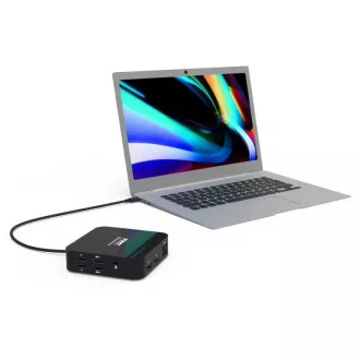 PORT dokkolóállomás USB-C 10v1, 2x4K Display Port, 5x USB-A, USB-C 85W PD, Ethernet, SD PORT dokkolóállomás USB-C 10v1, 2x4K Display Port, 5x USB-A, USB-C 85W PD, Ethernet, SD