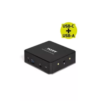 PORT dokkolóállomás 8in1 USB-C, USB-A, kettős videó, HDMI, Ethernet, audio, USB 3.0