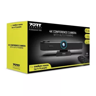 PORT konferencia kamera, 4K, automatikus képalkotás, fekete