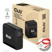 Club3D USB-C 140W GaN technológia, 1xUSB-C, PD 3.1 támogatás, Club3D utazási töltő USB-C 140W GaN technológia, 1xUSB-C, PD 3.1 támogatás