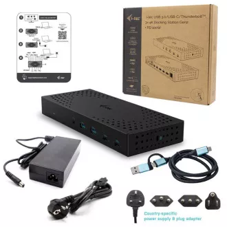 i-tec USB 3.0 / USB-C / Thunderbolt, 3x 4K Docking Station Gen 2   PD 100W