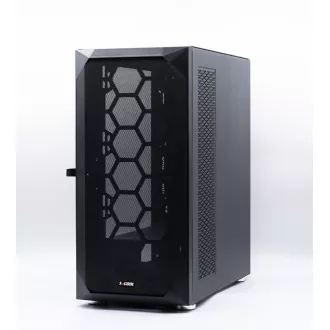 1stCOOL Wind Storm Black MiddleTower, AU, USB3.0, tápegység nélkül, fekete színű