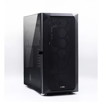 1stCOOL Wind Storm Black MiddleTower, AU, USB3.0, tápegység nélkül, fekete színű