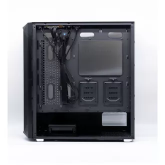 1stCOOL Wind Storm Black MiddleTower, AU, USB3.0, tápegység nélkül, fekete színű