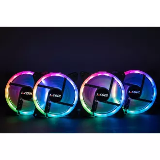 1stCOOL Wind Storm Black MiddleTower ARGB, AU, USB3.0, tápegység nélkül, RGB ventilátor, átlátszó oldalpanel, fekete színű