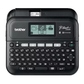 BROTHER címkenyomtató PT-D460BTVP, 18 mm-es szalag, USB, hordtáska, nagyméretű grafikus kijelzővel BROTHER címkenyomtató PT-D460BTVP, 18 mm-es szalag, USB, hordtáska, nagyméretű grafikus kijelzővel