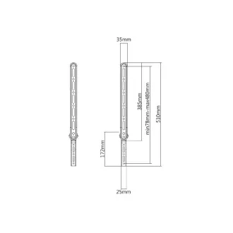 Kiegészítő soundbar tartó TV tartóhoz Fiber Mounts M9C12