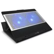 CONNECT IT FrostBlast hűtőpárna laptop alatt kék háttérvilágítással, FEKETE
