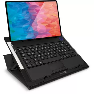 CONNECT IT FrostBlast hűtőpárna laptop alatt kék háttérvilágítással, FEKETE