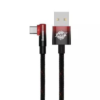 Baseus USB szögkábel - C típus 100W, 1 m, piros