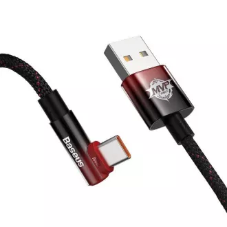 Baseus USB szögkábel - C típus 100W, 1 m, piros