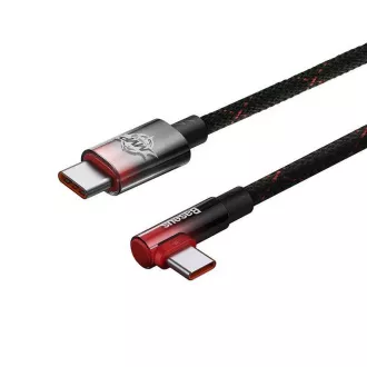 Baseus C típusú szögletes kábel - C típusú 100W, 1m, piros
