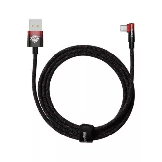 Baseus szögletes USB - C típus 100W, 2 m, piros