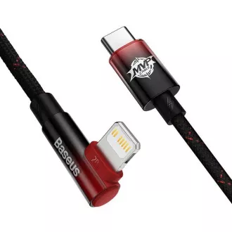 Baseus USB-C - Lightning szögletes kábel, 20W 2m, piros