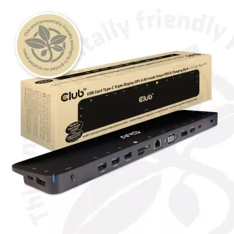 Club3D dokkolóállomás USB-C 14v1, 1xDP, 1xHDMI, 1xVGA, 2xUSB-C, 5xUSB, 1xRJ45, 1x3.5mm, szürke, szürke