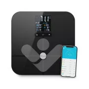 TrueLife FitScale W7 BT - Bioelektromos impedanciás bluetooth mérleg - fekete színű