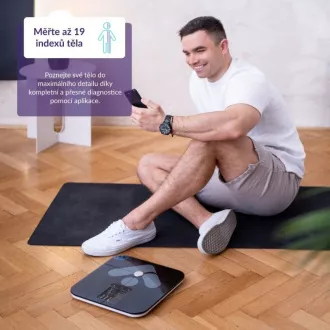 TrueLife FitScale W7 BT - Bioelektromos impedanciás bluetooth mérleg - fekete színű TrueLife FitScale W7 BT - Bioelektromos impedanciás bluetooth mérleg - fekete színű