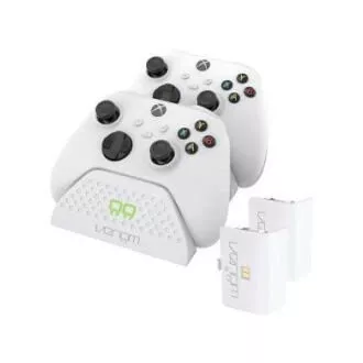 VENOM VS2871 Xbox Series S/X & One White Twin dokkolóállomás   2 akkumulátor